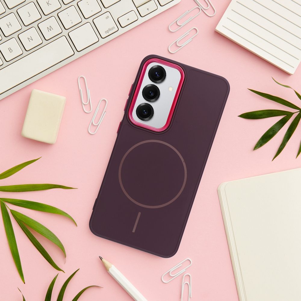 Pokrowiec Etui silikonowe magnetyczne z funkcj� MagSafe MAG COVER fioletowy Samsung Galaxy A16 5G / 3