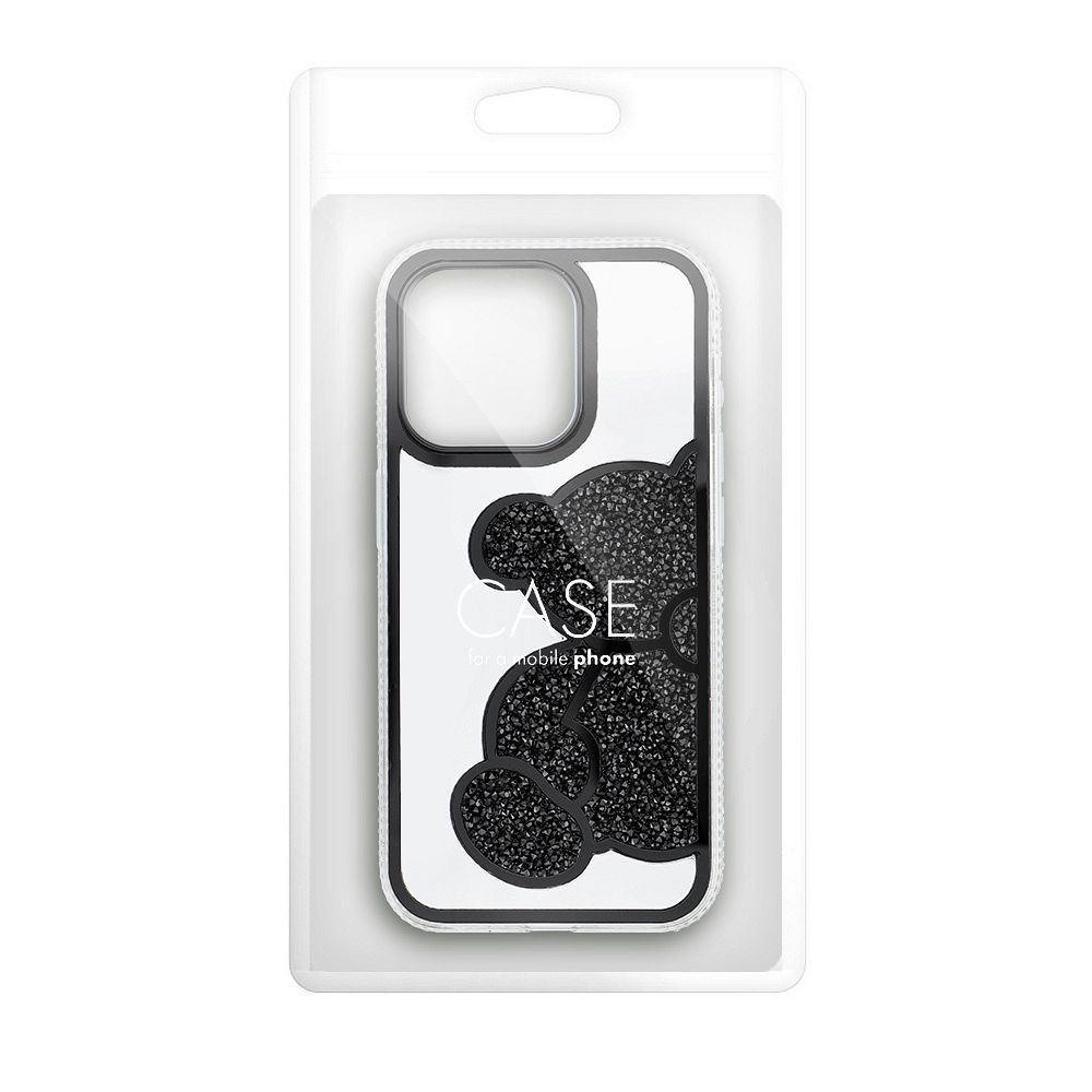 Pokrowiec Etui Teddy Bear czarny Apple iPhone 15 / 10 Pokrowiec Etui Teddy Bear czarny Apple iPhone 15 / 10