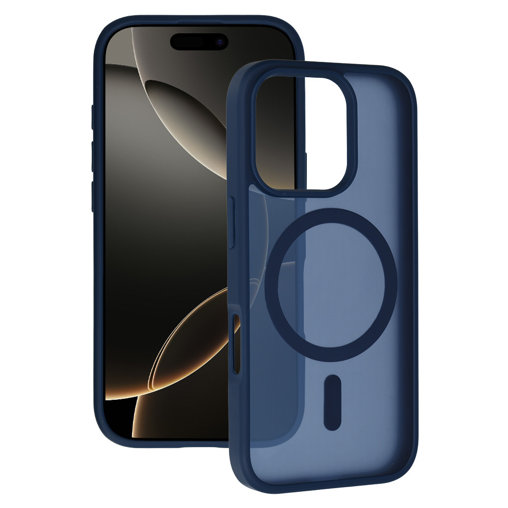 Pokrowiec Etui Tel Protect Aura Matte Magsafe Case granatowy Apple iPhone 15 Pro