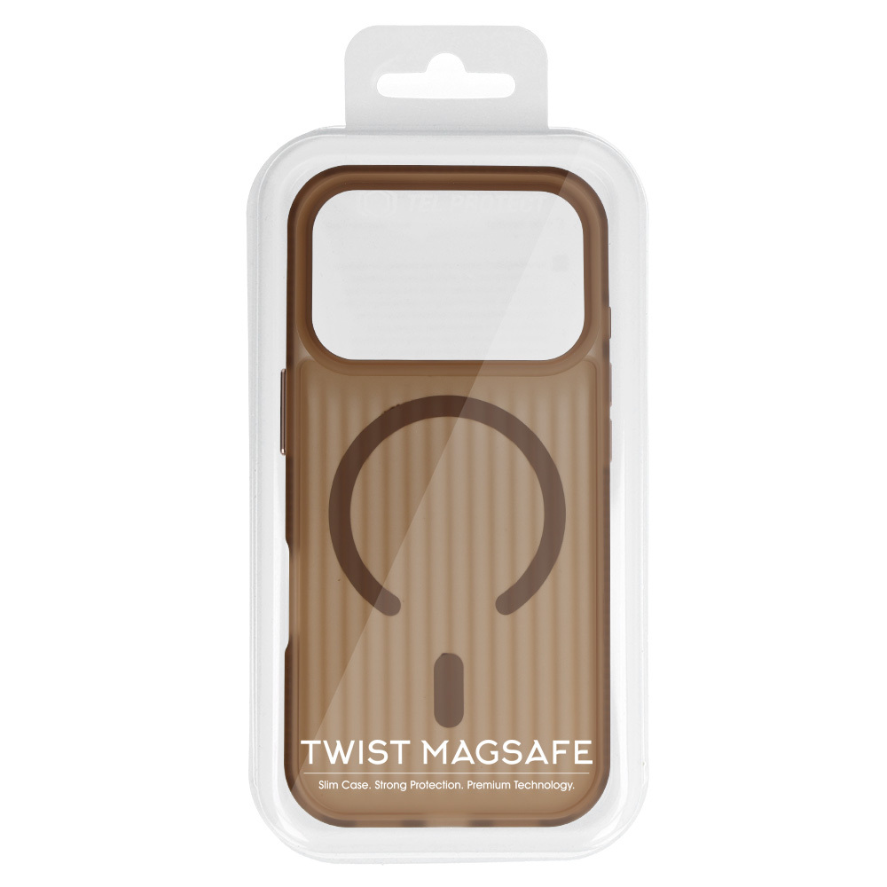 Pokrowiec etui Tel Protect Twist Magsafe Case br�zowy Samsung Galaxy S24 Ultra / 7