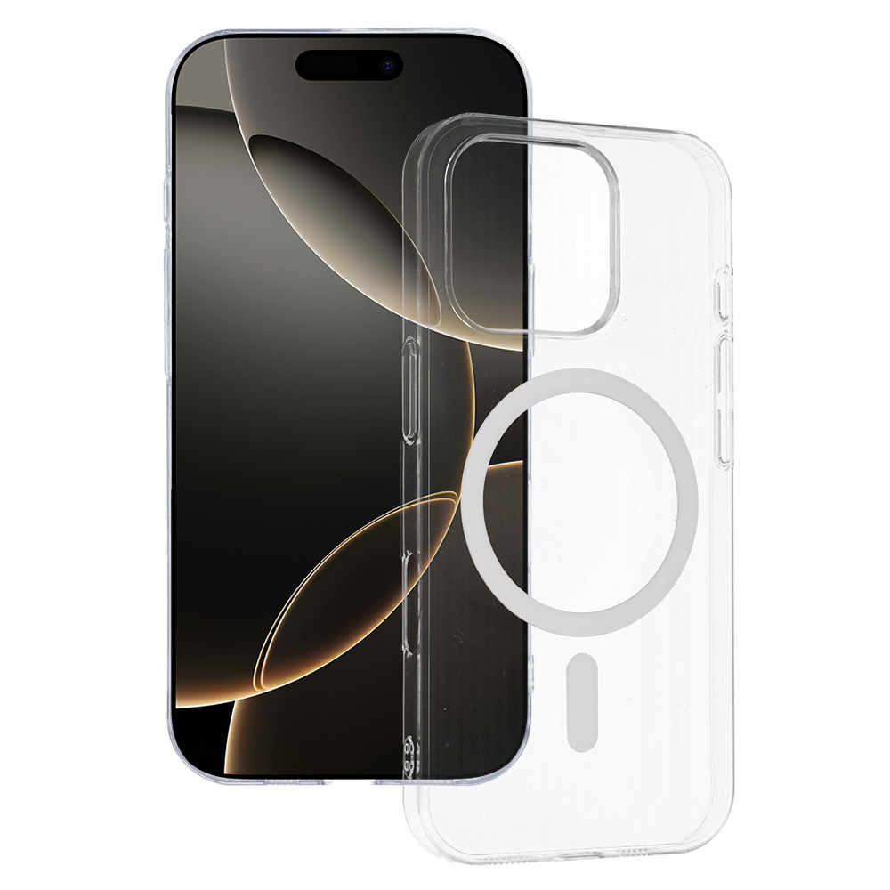 Pokrowiec etui Transparent Slim Magsafe Case bia�y Apple iPhone 16 Pro