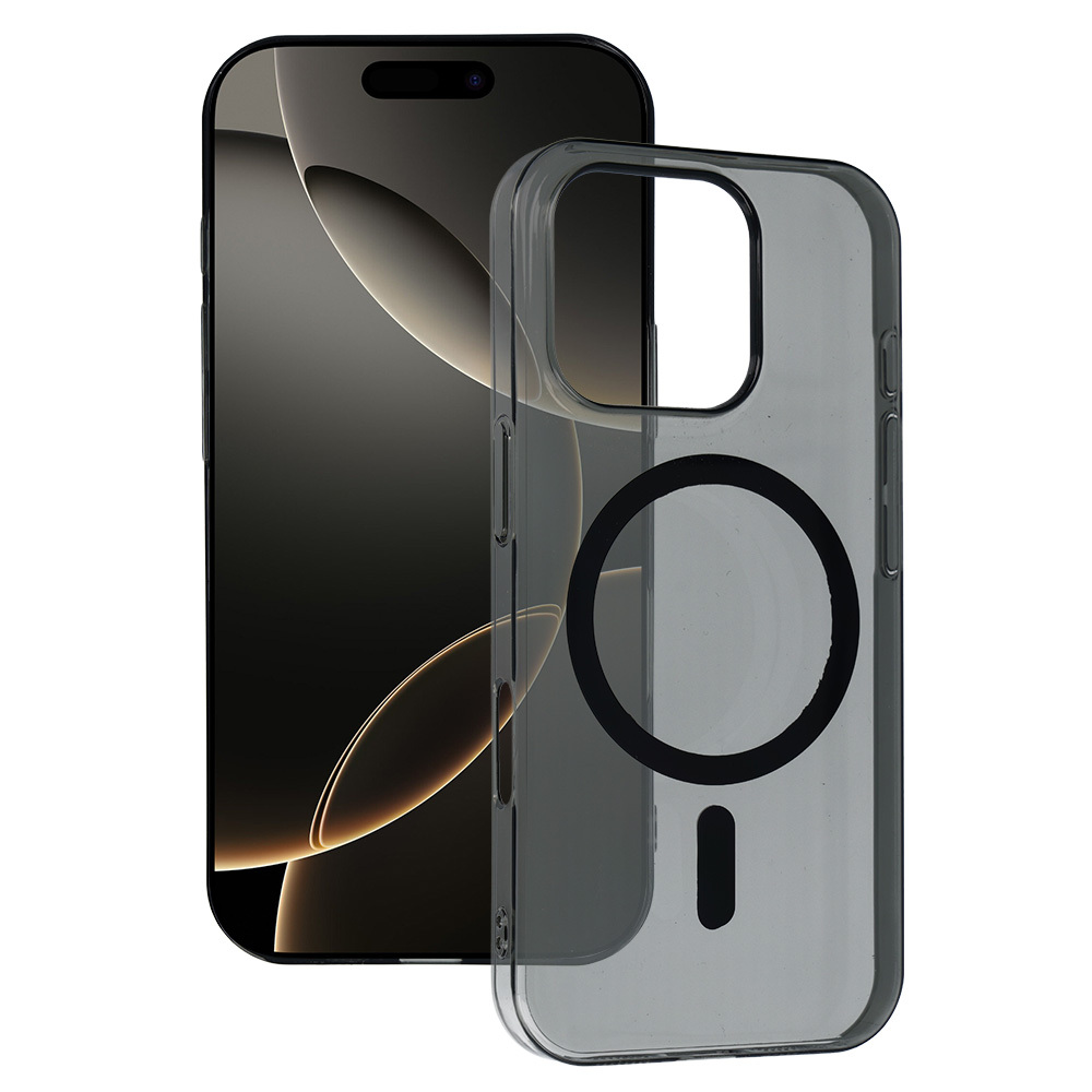 Pokrowiec etui Transparent Slim Magsafe Case czarny Apple iPhone 14 Pokrowiec etui Transparent Slim Magsafe Case czarny Apple iPhone 14