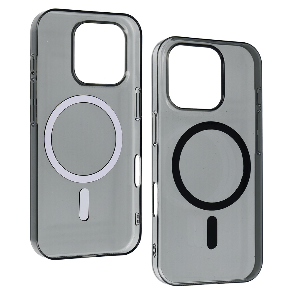 Pokrowiec etui Transparent Slim Magsafe Case czarny Apple iPhone 15 Pro / 4