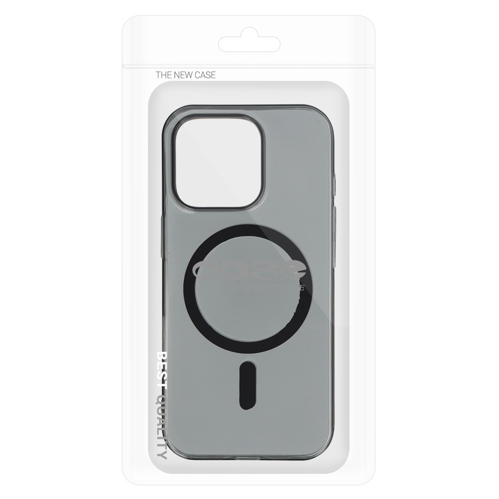 Pokrowiec etui Transparent Slim Magsafe Case czarny Apple iPhone 15 Pro / 6