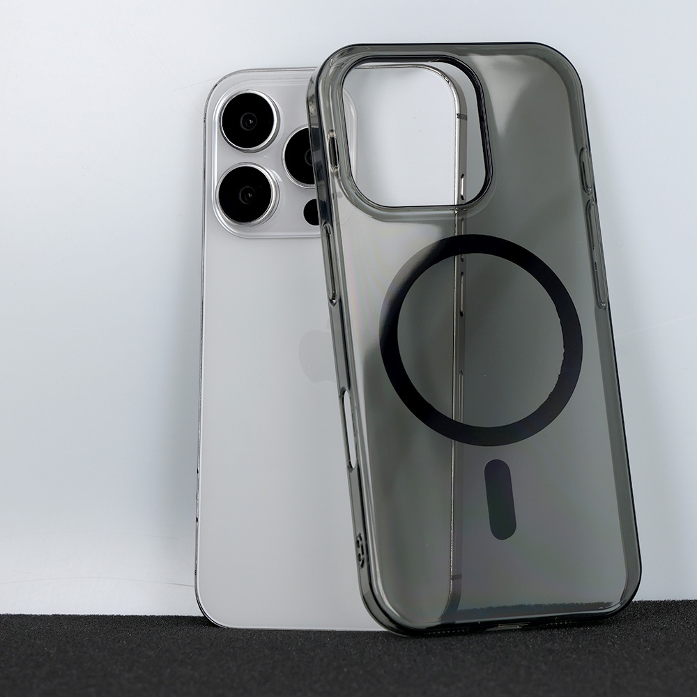 Pokrowiec etui Transparent Slim Magsafe Case czarny Apple iPhone 17 / 5