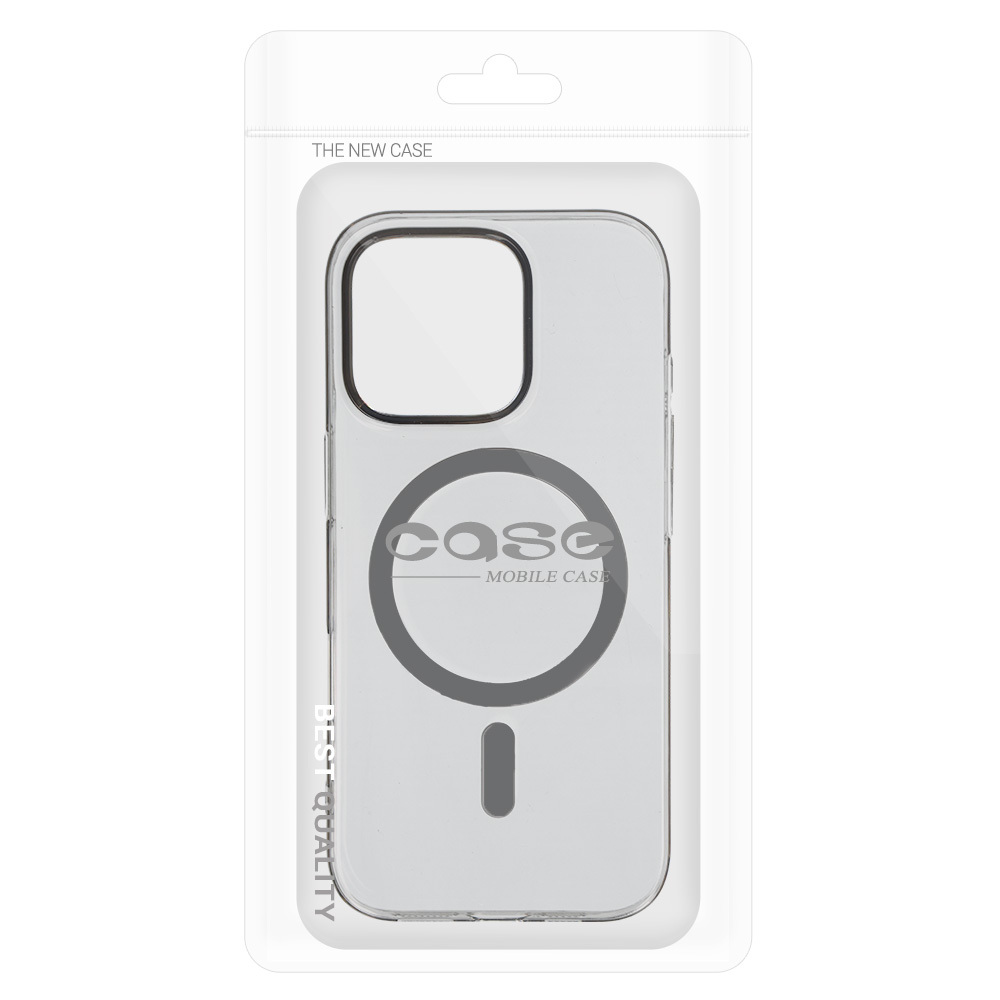 Pokrowiec etui Transparent Slim Magsafe Case grafitowy Apple iPhone 15 / 6