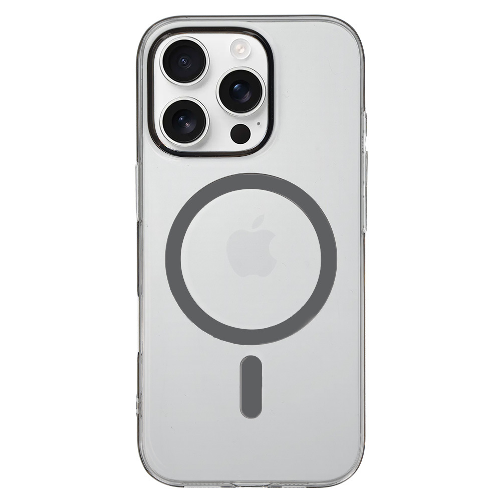 Pokrowiec etui Transparent Slim Magsafe Case grafitowy Apple iPhone 16 / 2 Pokrowiec etui Transparent Slim Magsafe Case grafitowy Apple iPhone 16 / 2