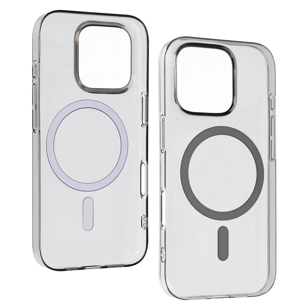 Pokrowiec etui Transparent Slim Magsafe Case grafitowy Apple iPhone 17 Air / 4 Pokrowiec etui Transparent Slim Magsafe Case grafitowy Apple iPhone 17 Air / 4