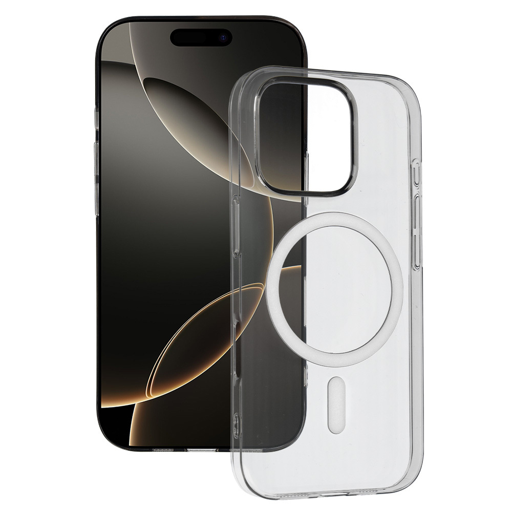 Pokrowiec etui Transparent Slim Magsafe Case szary Apple iPhone 16 Pro