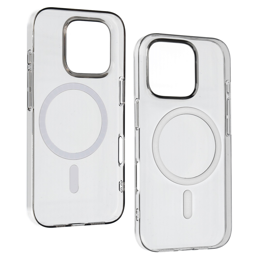 Pokrowiec etui Transparent Slim Magsafe Case szary Apple iPhone 16 / 4 Pokrowiec etui Transparent Slim Magsafe Case szary Apple iPhone 16 / 4
