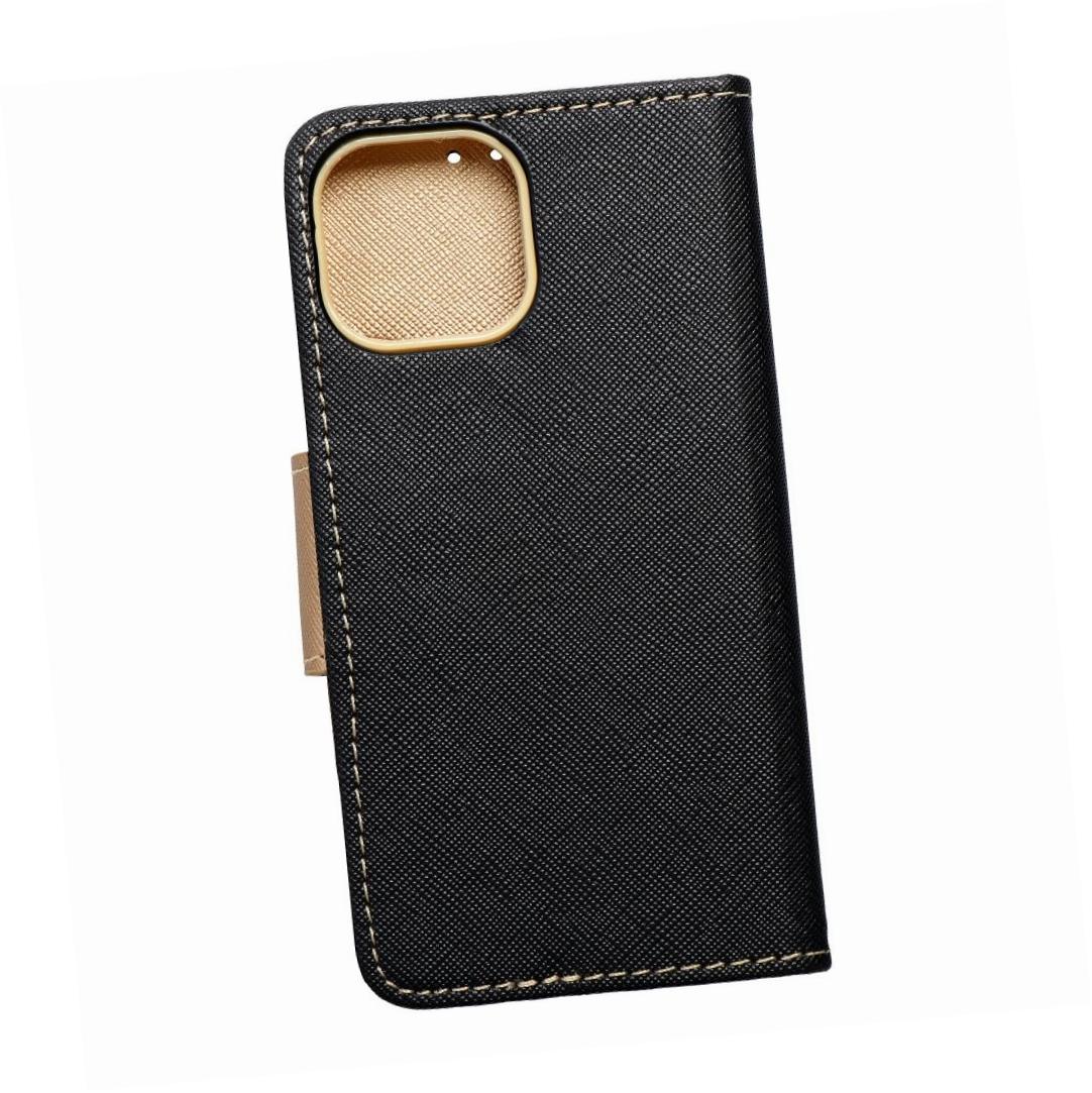 Etui zamykane z klapką i magnesem Fancy Book czarno-złoty Apple iPhone 14 Max Etui zamykane z klapką i magnesem Fancy Book czarno-złoty Apple iPhone 14 Max