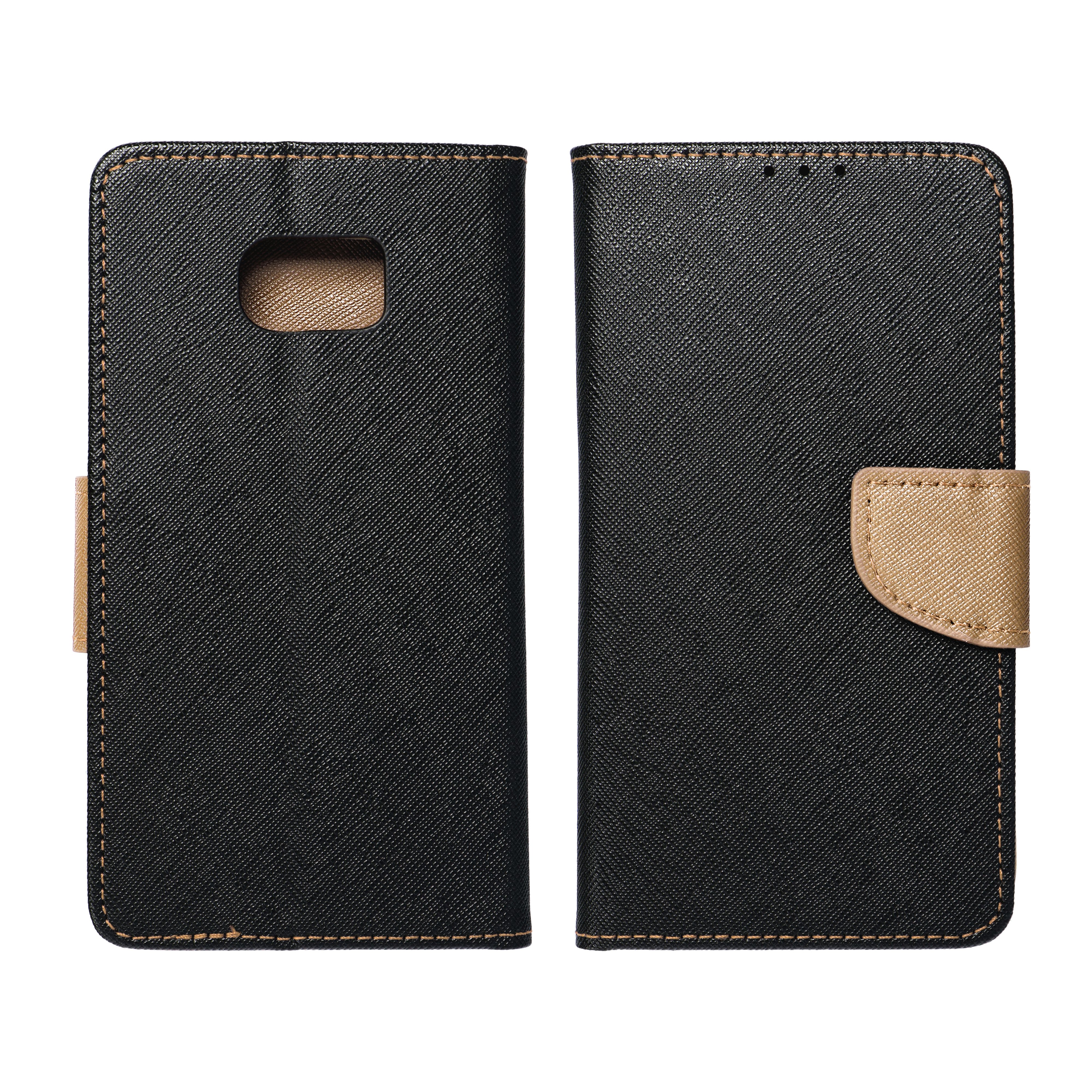 Pokrowiec Fancy Book czarno-zoty Samsung Galaxy A41 / 3