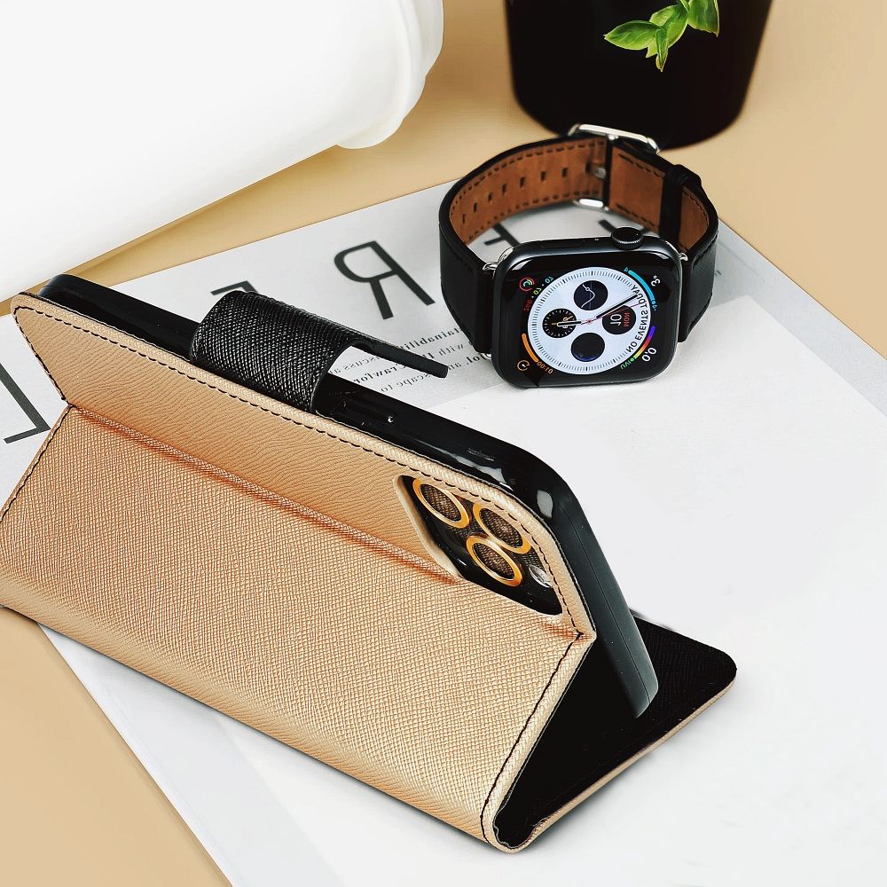 Pokrowiec Fancy Book czarno-z�oty Xiaomi Redmi A1 / 7