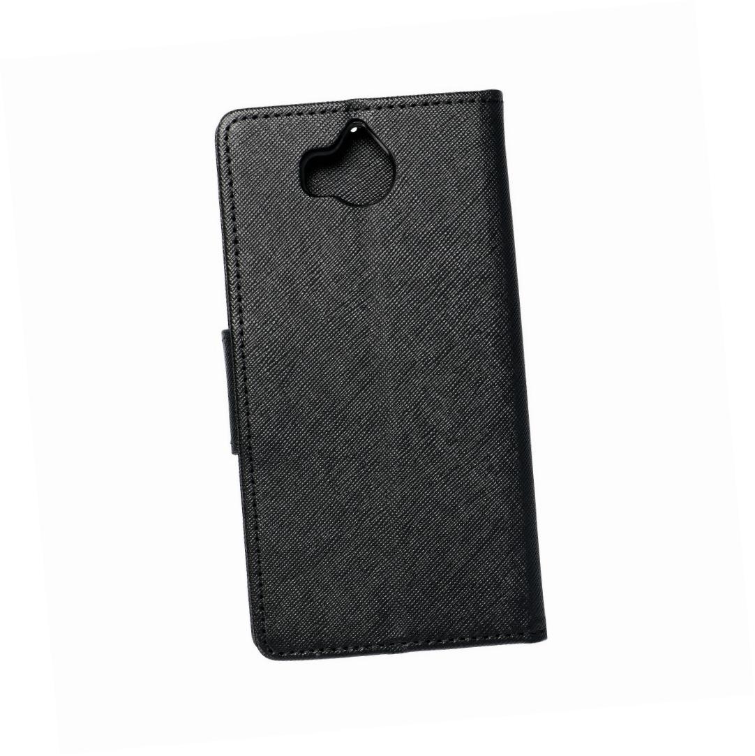 Etui zamykane z klapk� i magnesem Fancy Book czarny Huawei Y6 (2017)
