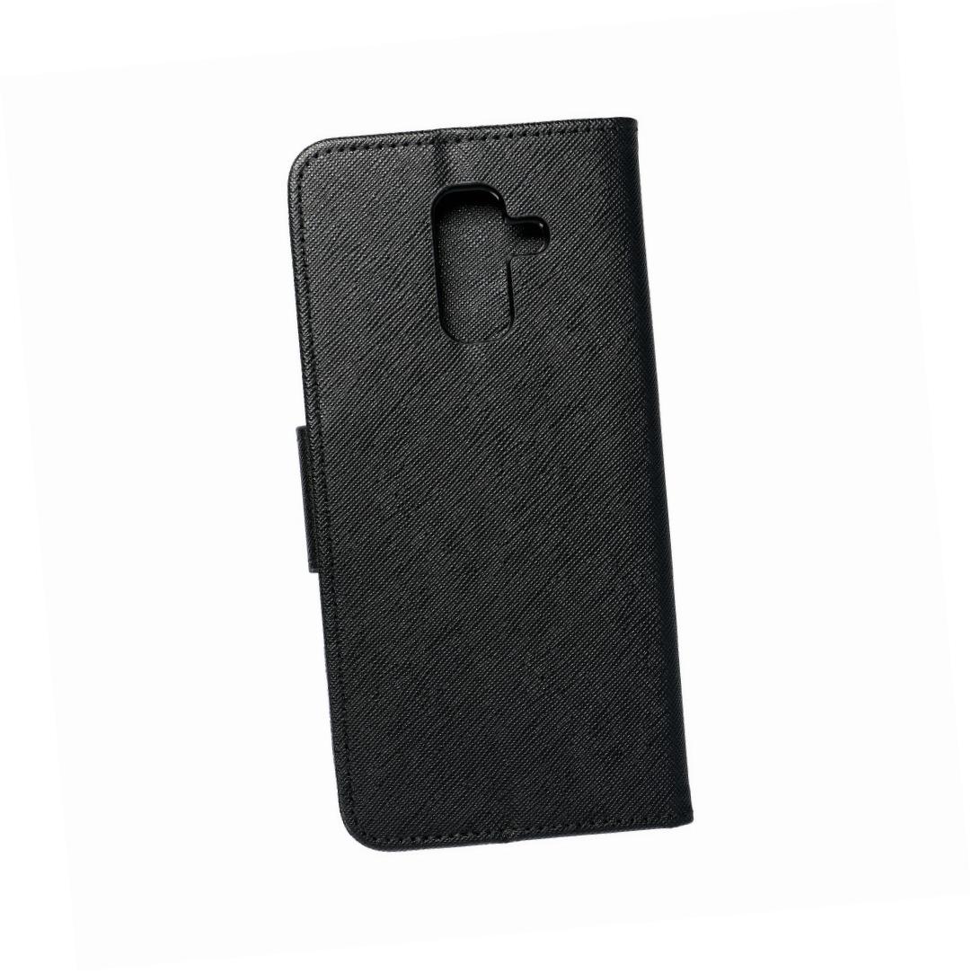 Etui zamykane z klapk� i magnesem Fancy Book czarny Samsung Galaxy A6 Plus (2018)