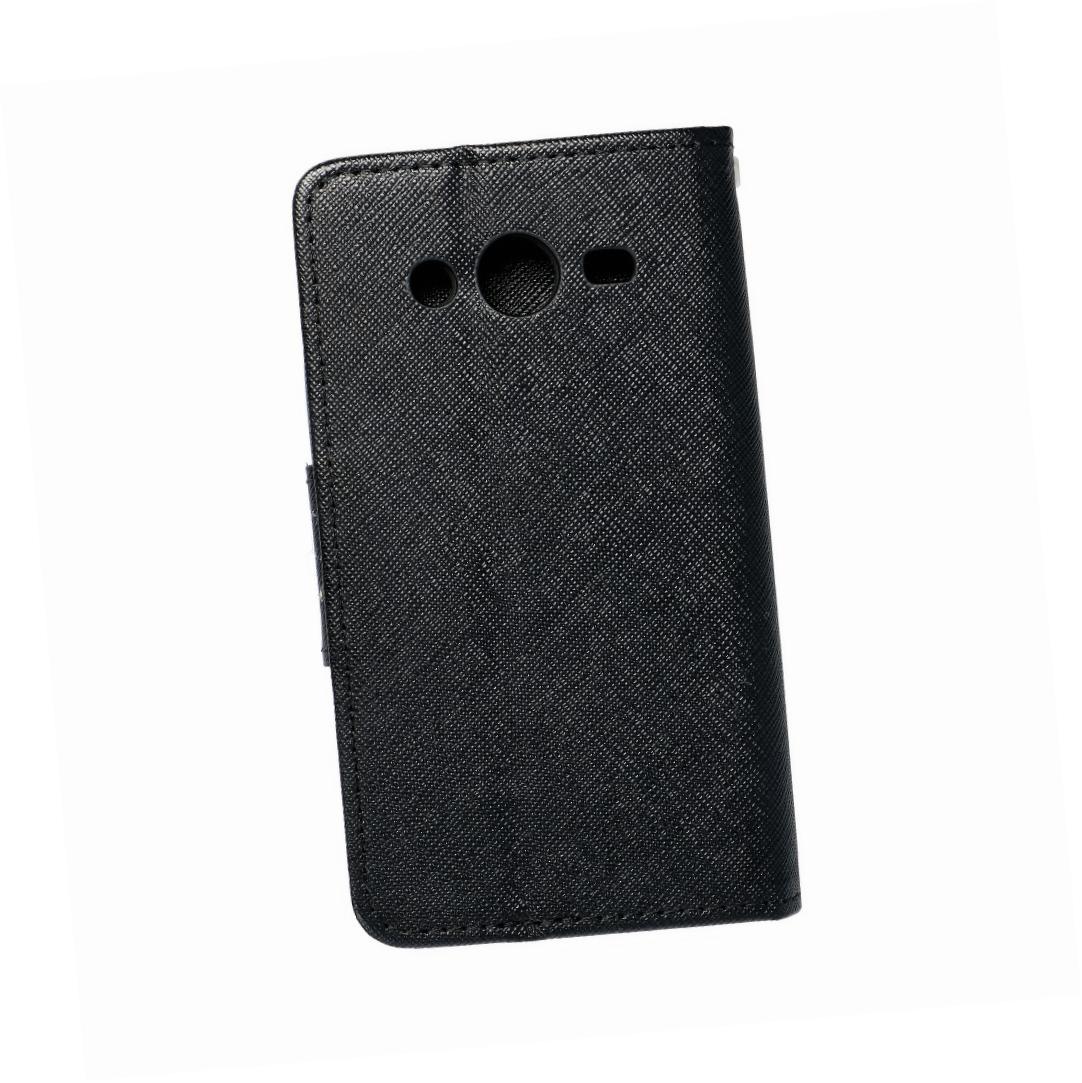 Etui zamykane z klapk i magnesem Fancy Book czarny Samsung Galaxy Core 2 (G355)