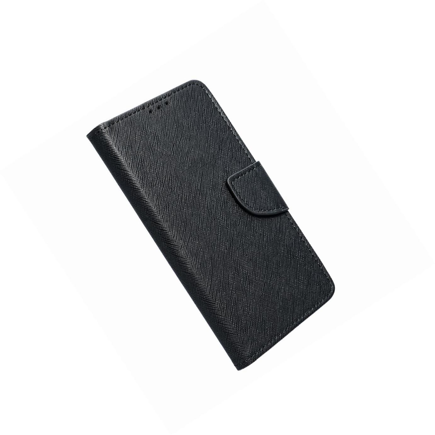 Etui zamykane z klapk� i magnesem Fancy Book czarny Samsung Galaxy Xcover 6 Pro