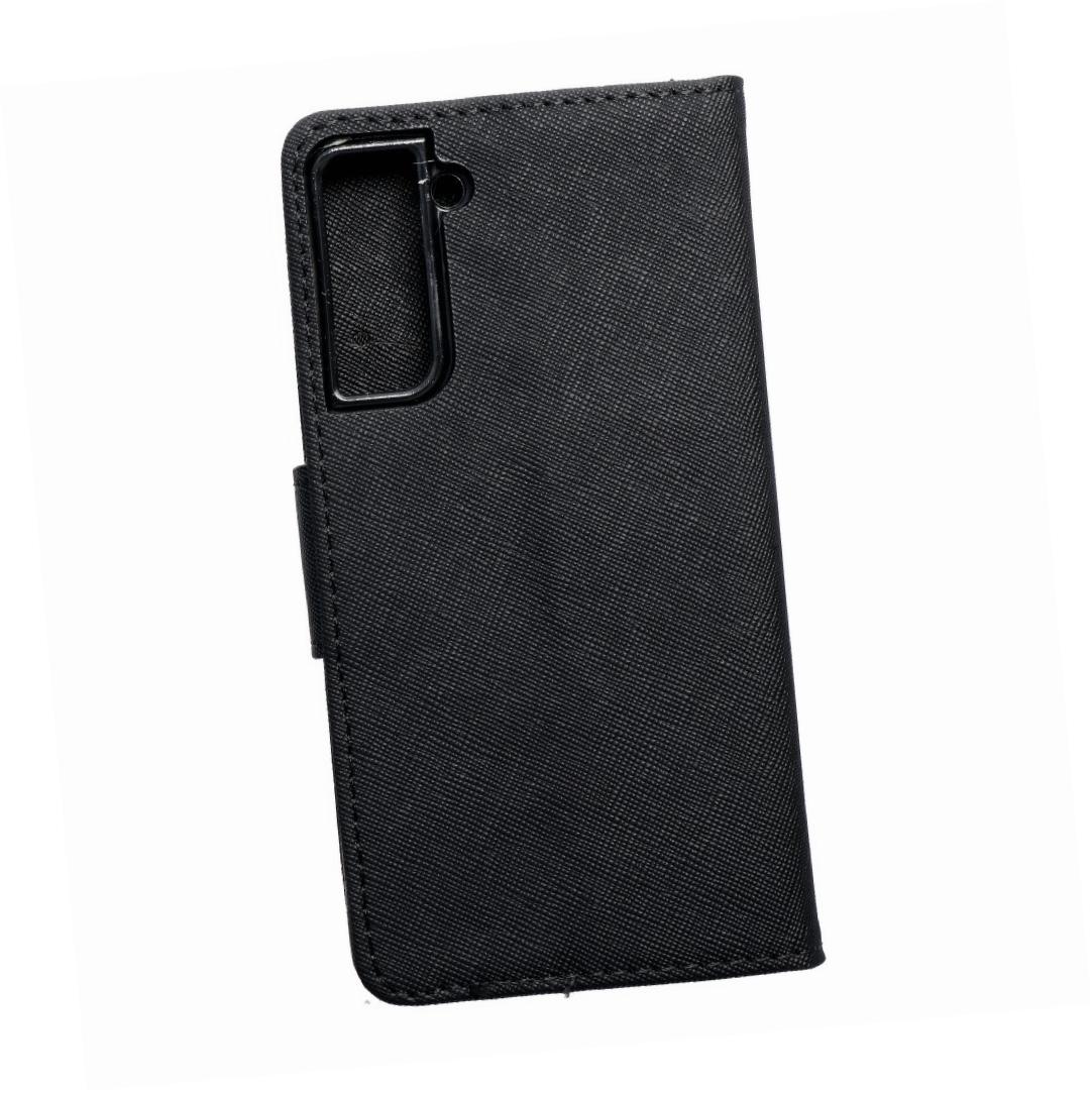 Etui zamykane z klapk� i magnesem Fancy Book czarny Samsung s21