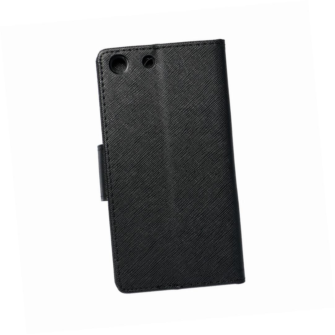 Etui zamykane z klapk i magnesem Fancy Book czarny Sony Xperia M5