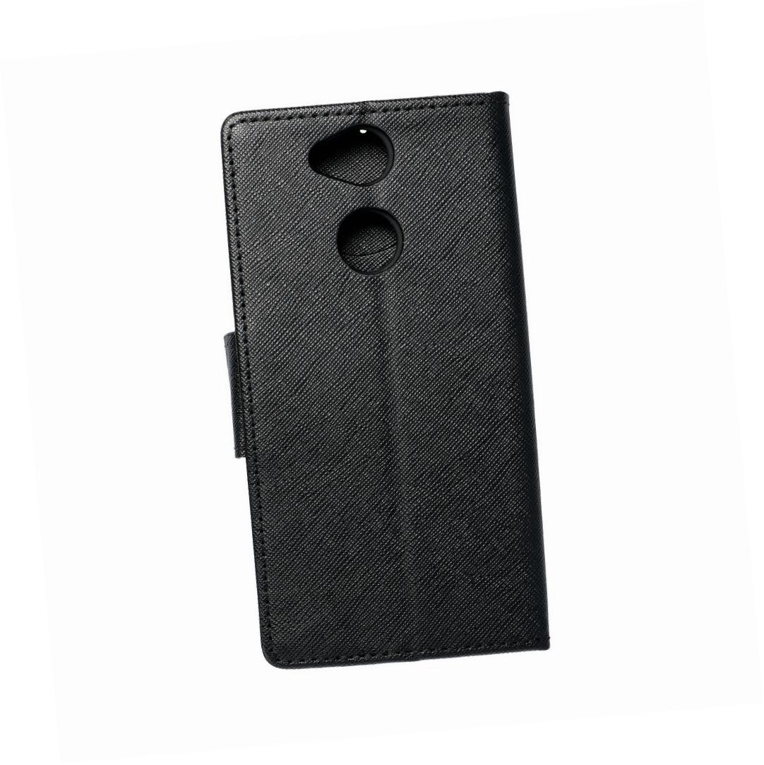 Etui zamykane z klapk i magnesem Fancy Book czarny Sony Xperia XA2