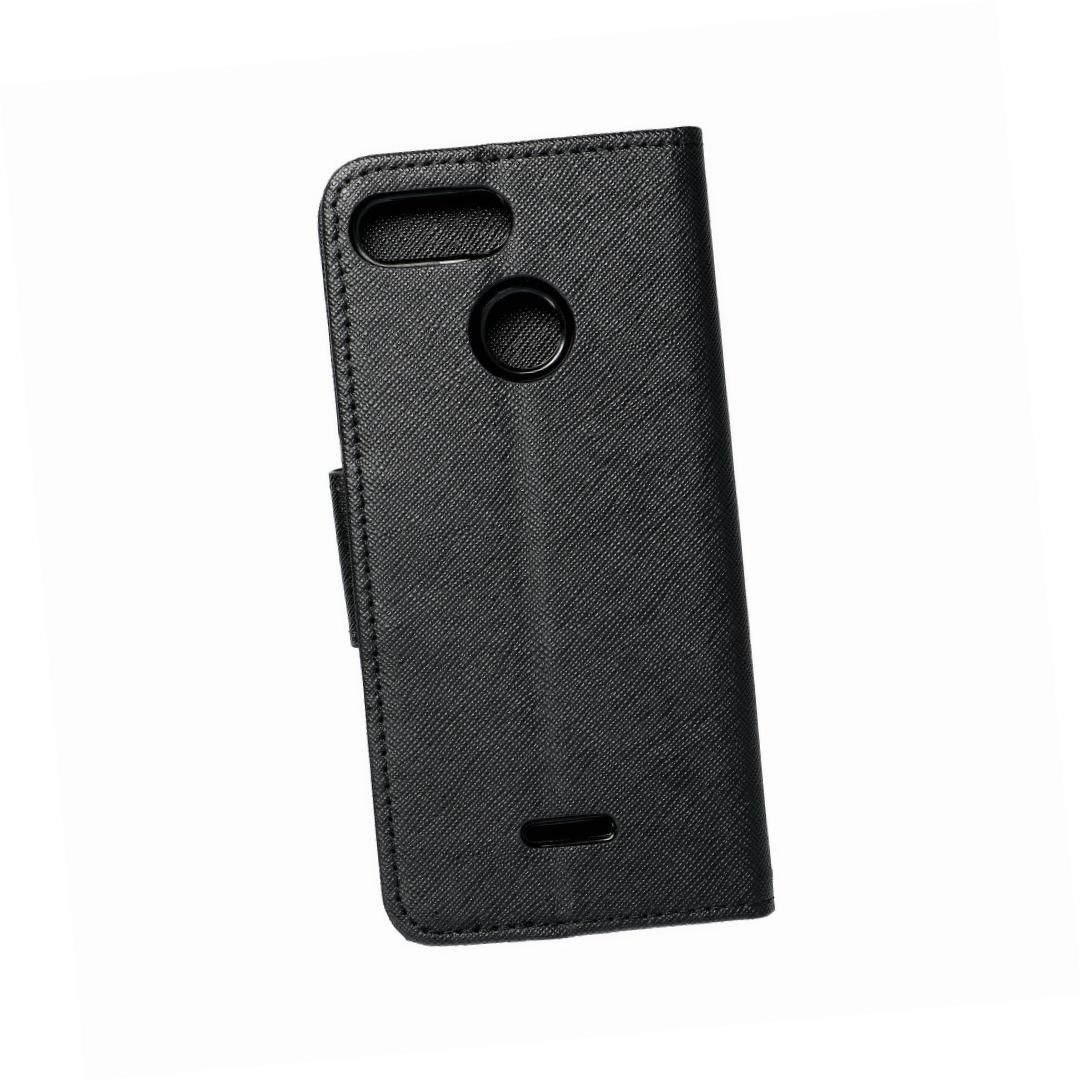 Etui zamykane z klapk� i magnesem Fancy Book czarny Xiaomi Redmi 6