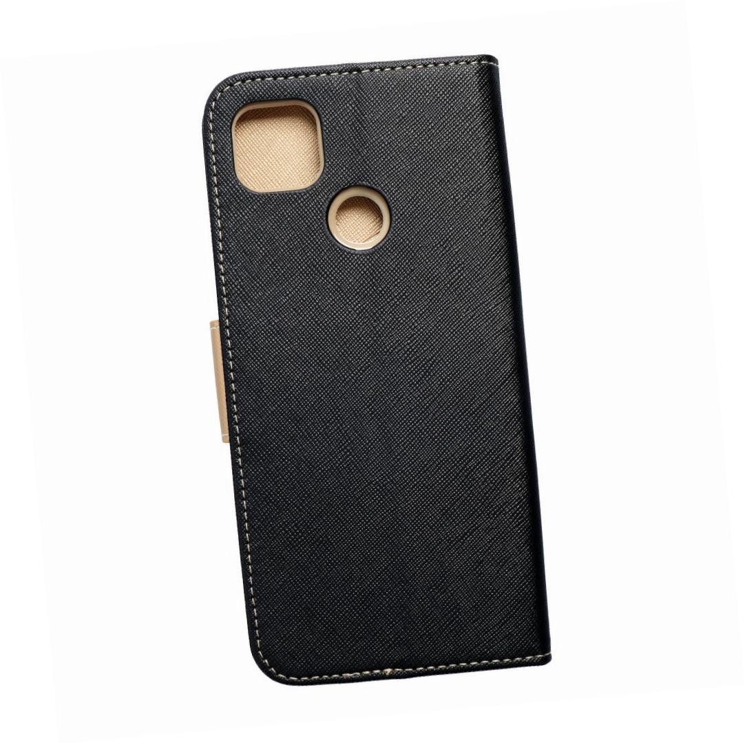 Etui zamykane z klapk� i magnesem Fancy Book czarno-z�oty Xiaomi Redmi 9C