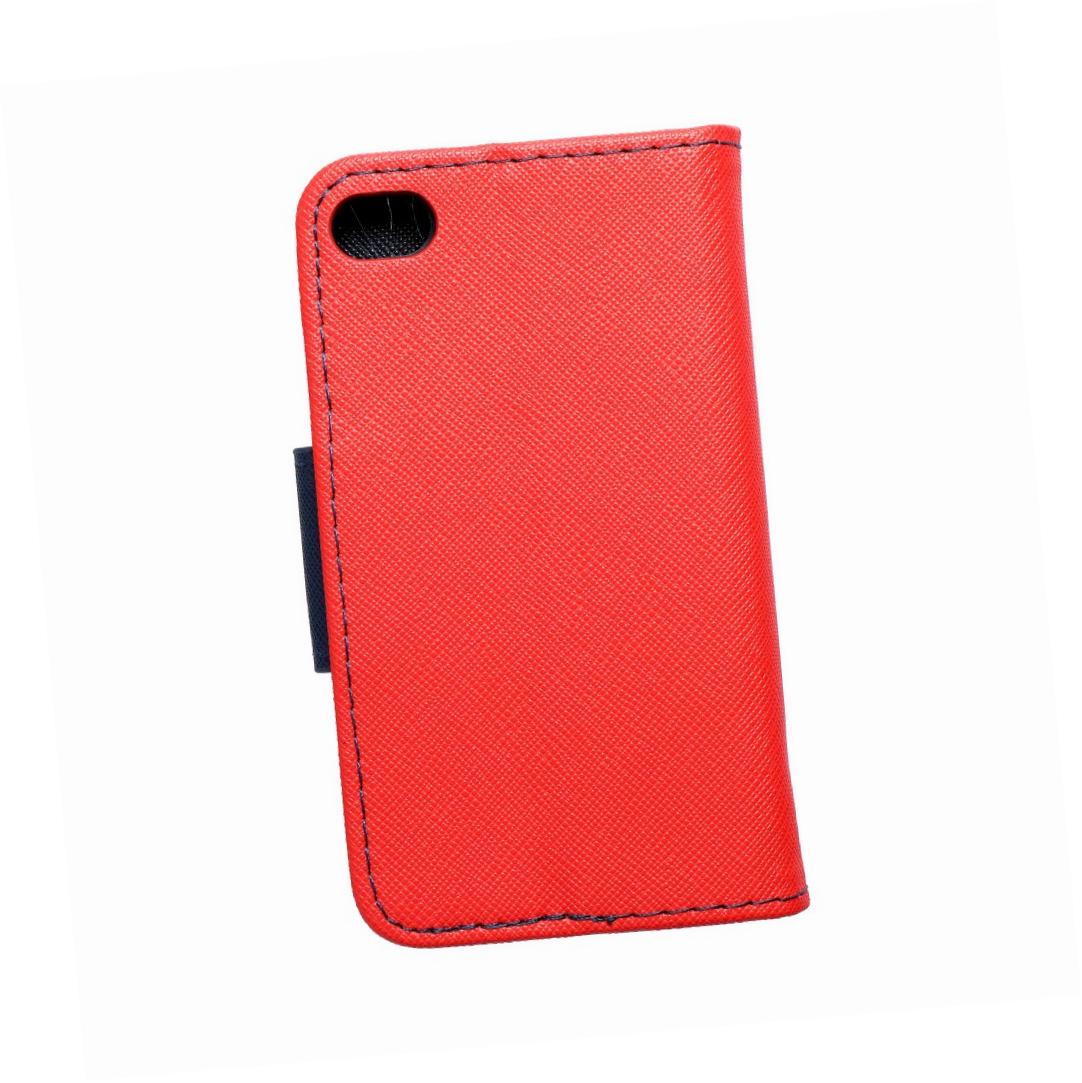 Etui zamykane z klapk� i magnesem Fancy Book czerwono-granatowy Apple iPhone 4