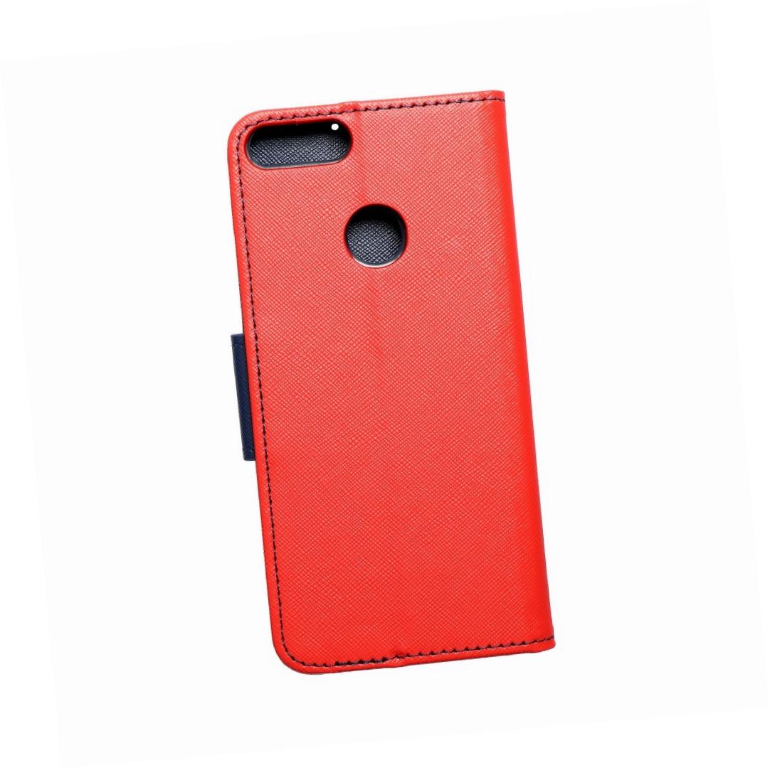Etui zamykane z klapk i magnesem Fancy Book czerwono-granatowy Huawei P Smart