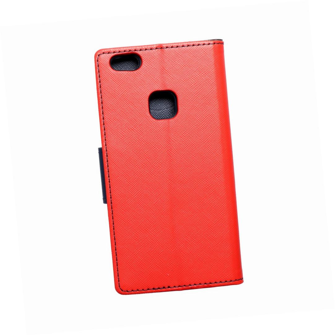 Etui zamykane z klapk i magnesem Fancy Book czerwono-granatowy Huawei P10 Lite