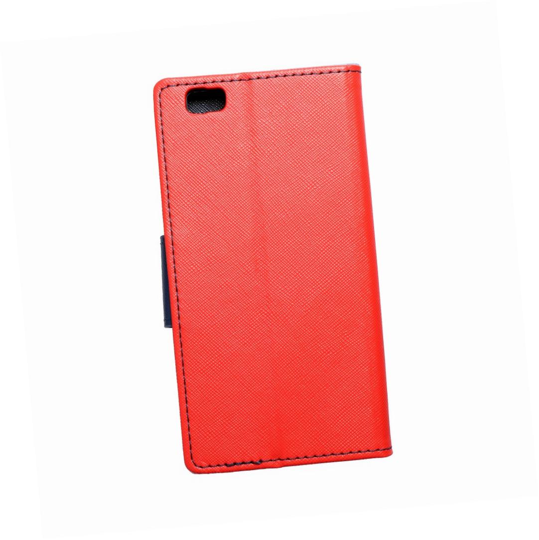Etui zamykane z klapk i magnesem Fancy Book czerwono-granatowy Huawei P8 Lite