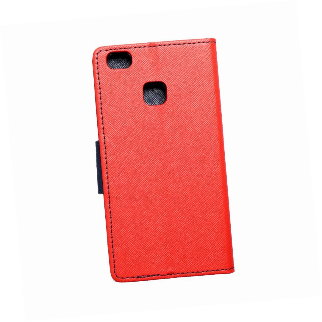 Etui zamykane z klapk i magnesem Fancy Book czerwono-granatowy Huawei P9 Lite