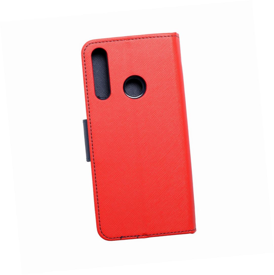Etui zamykane z klapk� i magnesem Fancy Book czerwono-granatowy Huawei Y6P