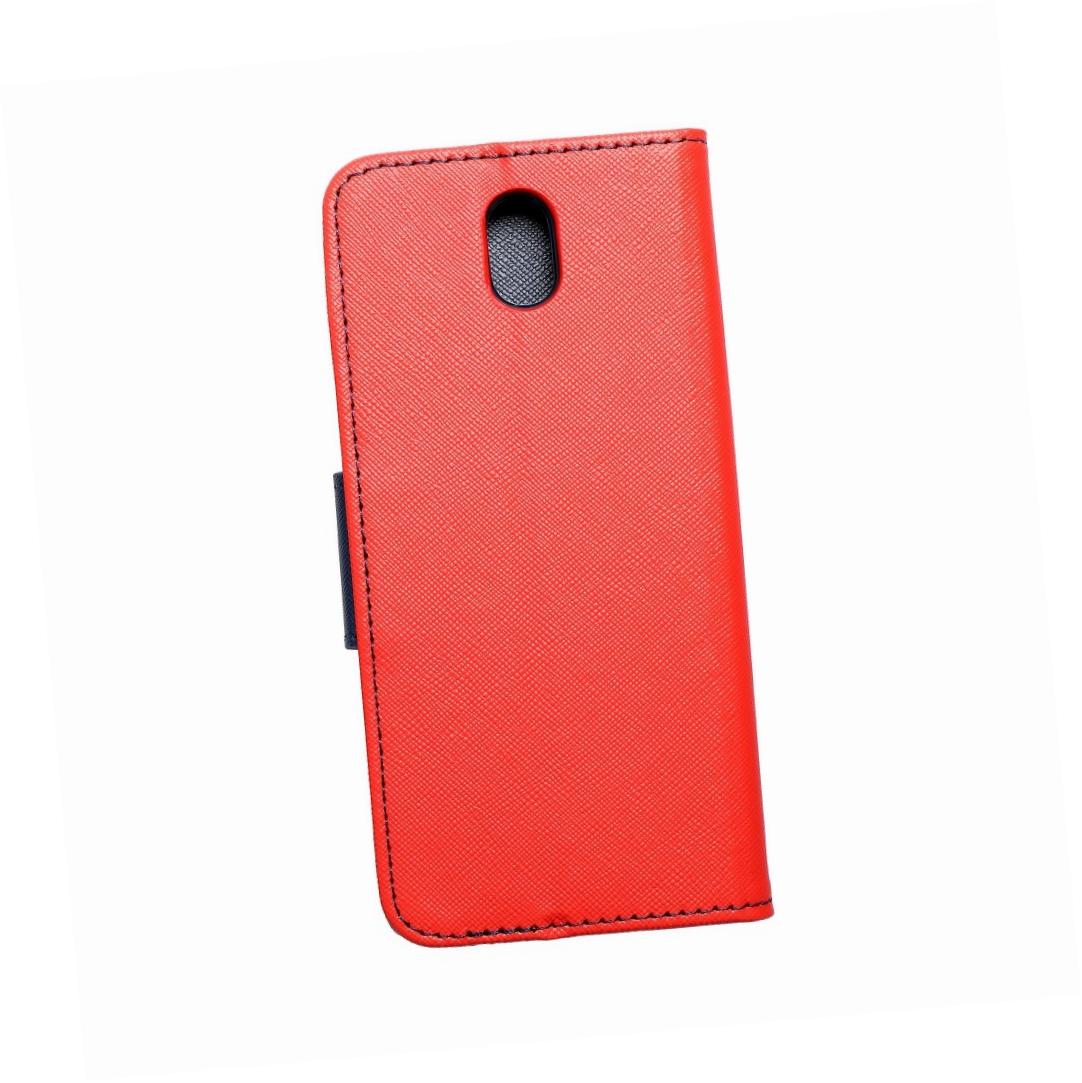 Etui zamykane z klapk� i magnesem Fancy Book czerwono-granatowy LG K30 2019