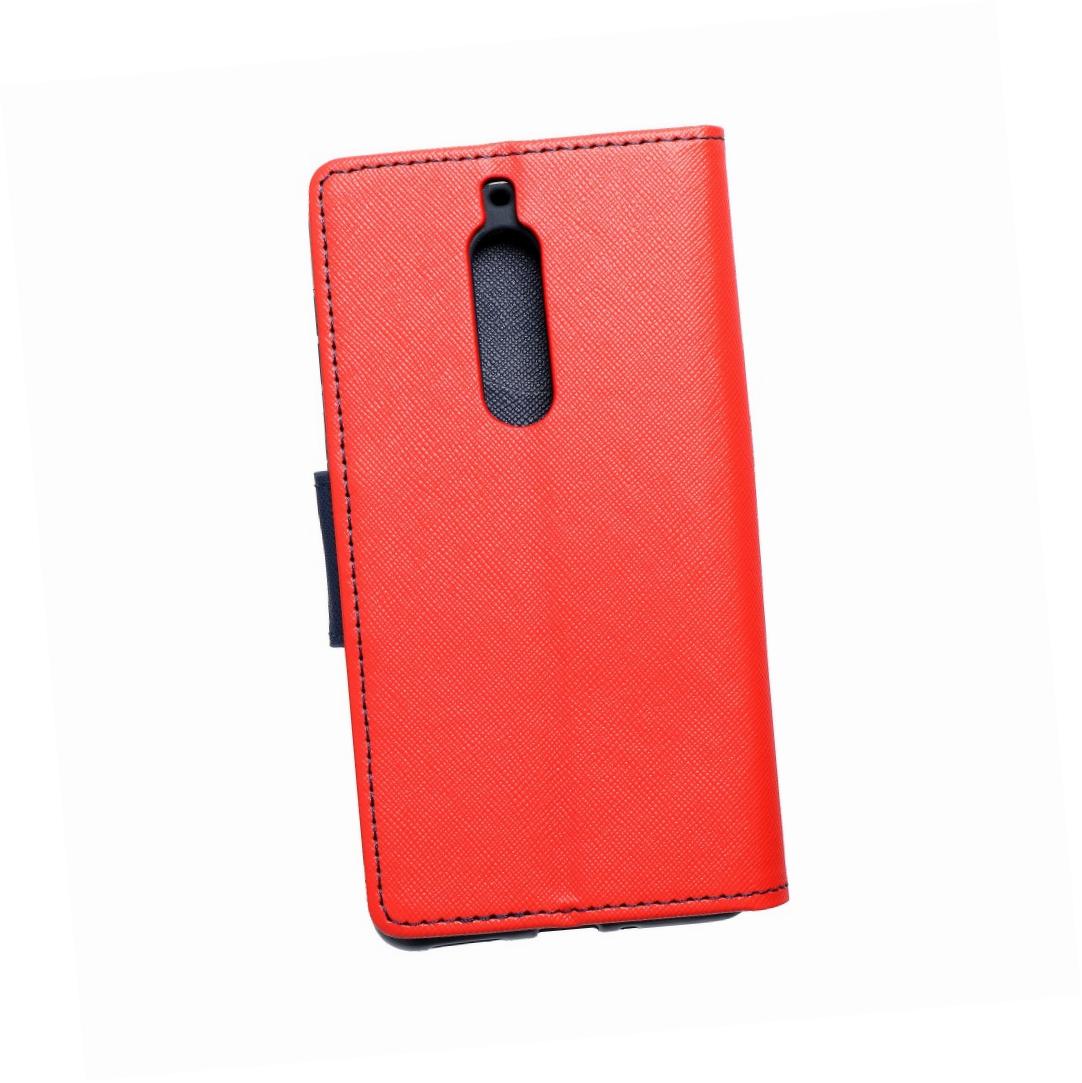 Etui zamykane z klapką i magnesem Fancy Book czerwono-granatowy Nokia Lumia 525 Etui zamykane z klapką i magnesem Fancy Book czerwono-granatowy Nokia Lumia 525