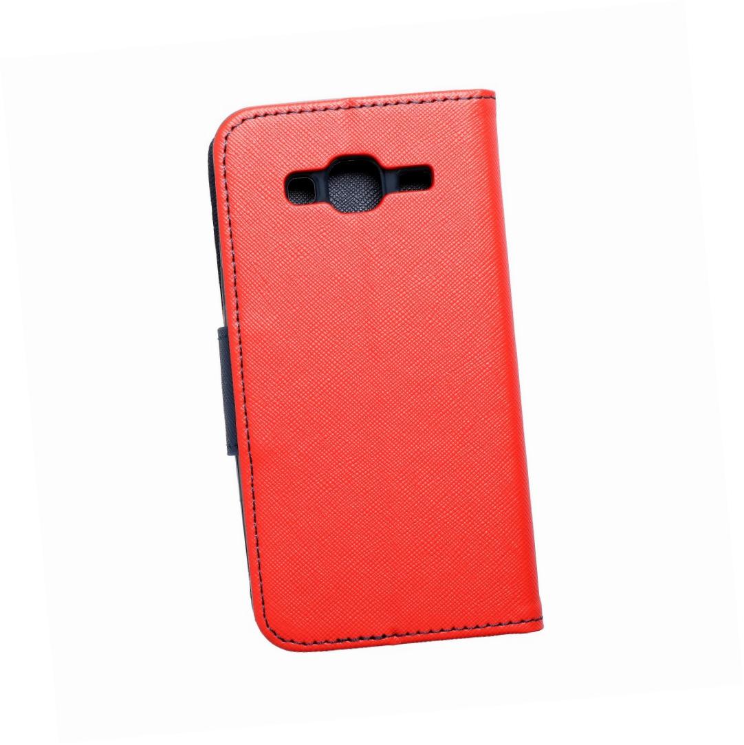 Etui zamykane z klapk i magnesem Fancy Book czerwono-granatowy Samsung Galaxy J3