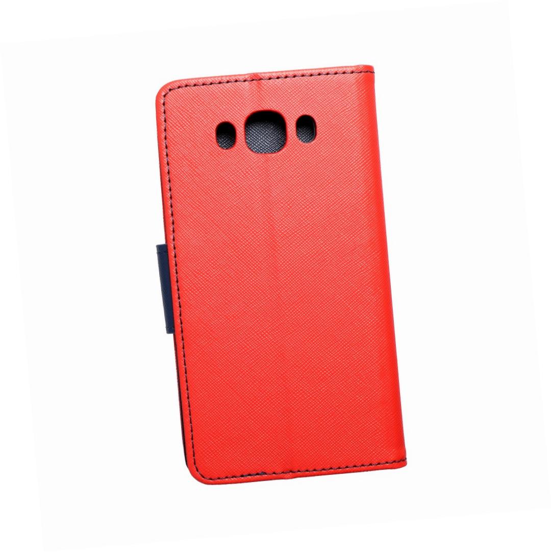 Etui zamykane z klapk� i magnesem Fancy Book czerwono-granatowy Samsung Galaxy J7 2016