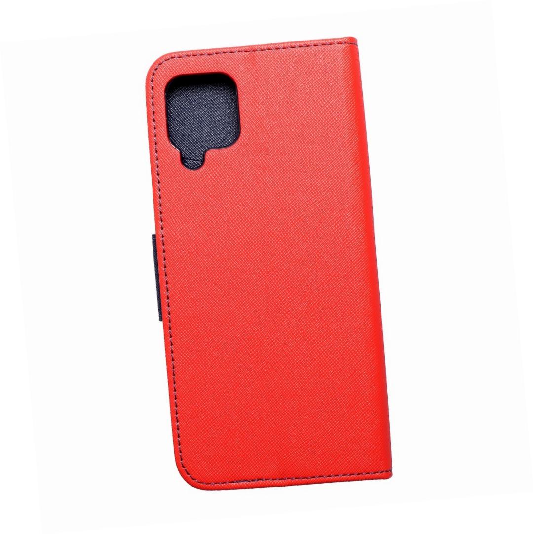 Etui zamykane z klapk i magnesem Fancy Book czerwono-granatowy Samsung Galaxy M12