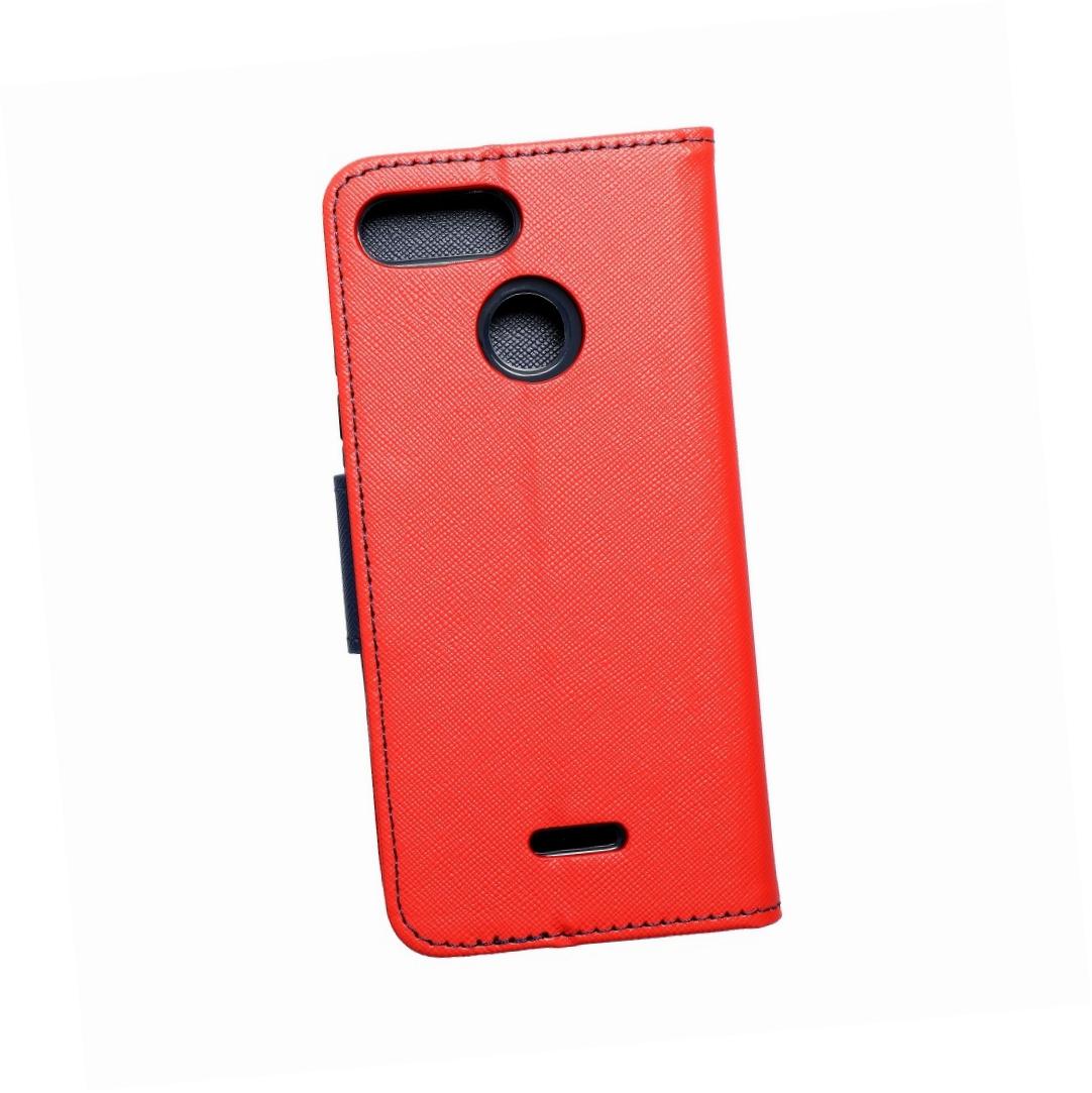 Etui zamykane z klapk i magnesem Fancy Book czerwono-granatowy Xiaomi Redmi 6