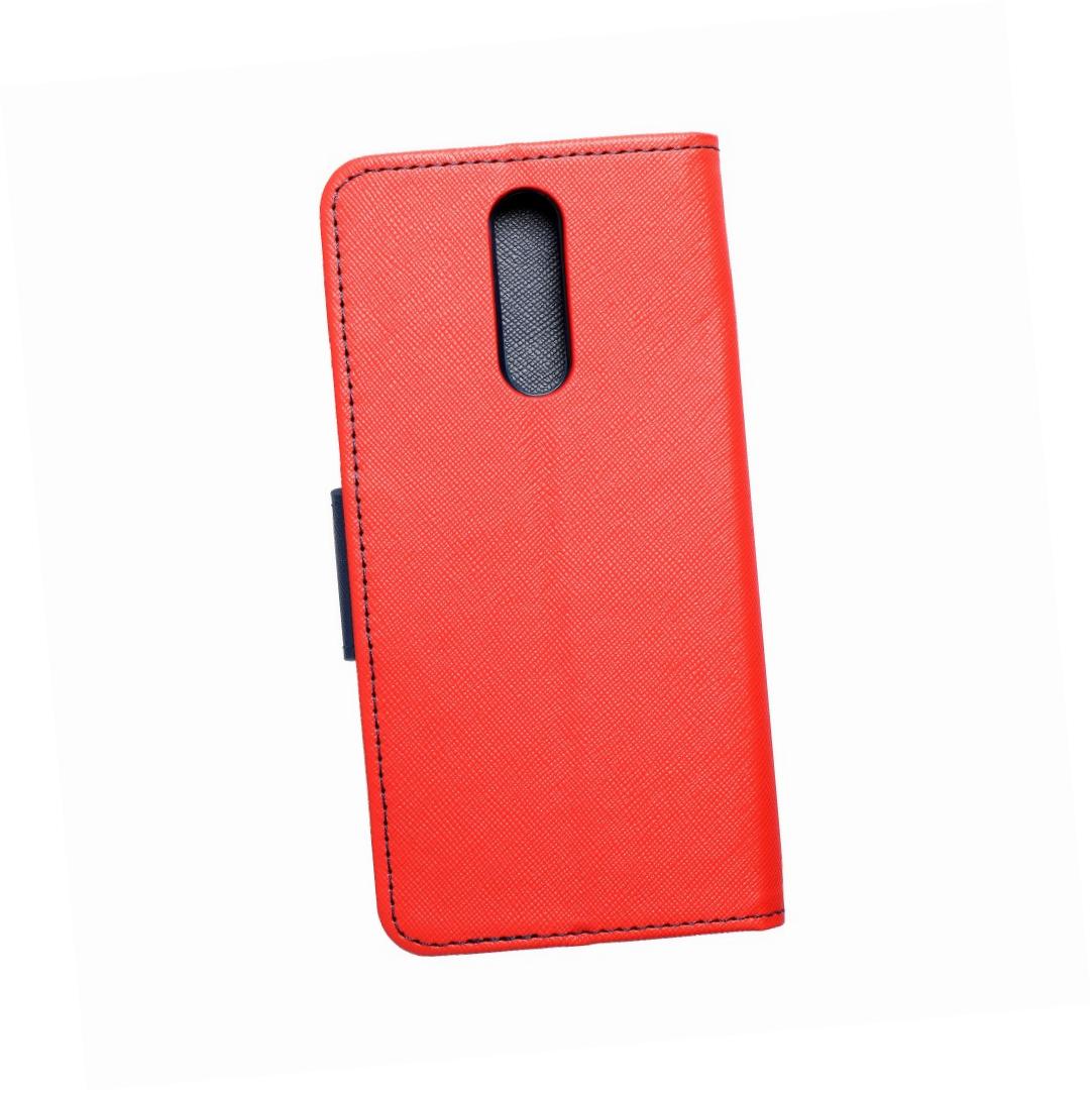Etui zamykane z klapk i magnesem Fancy Book czerwono-granatowy Xiaomi Redmi 8