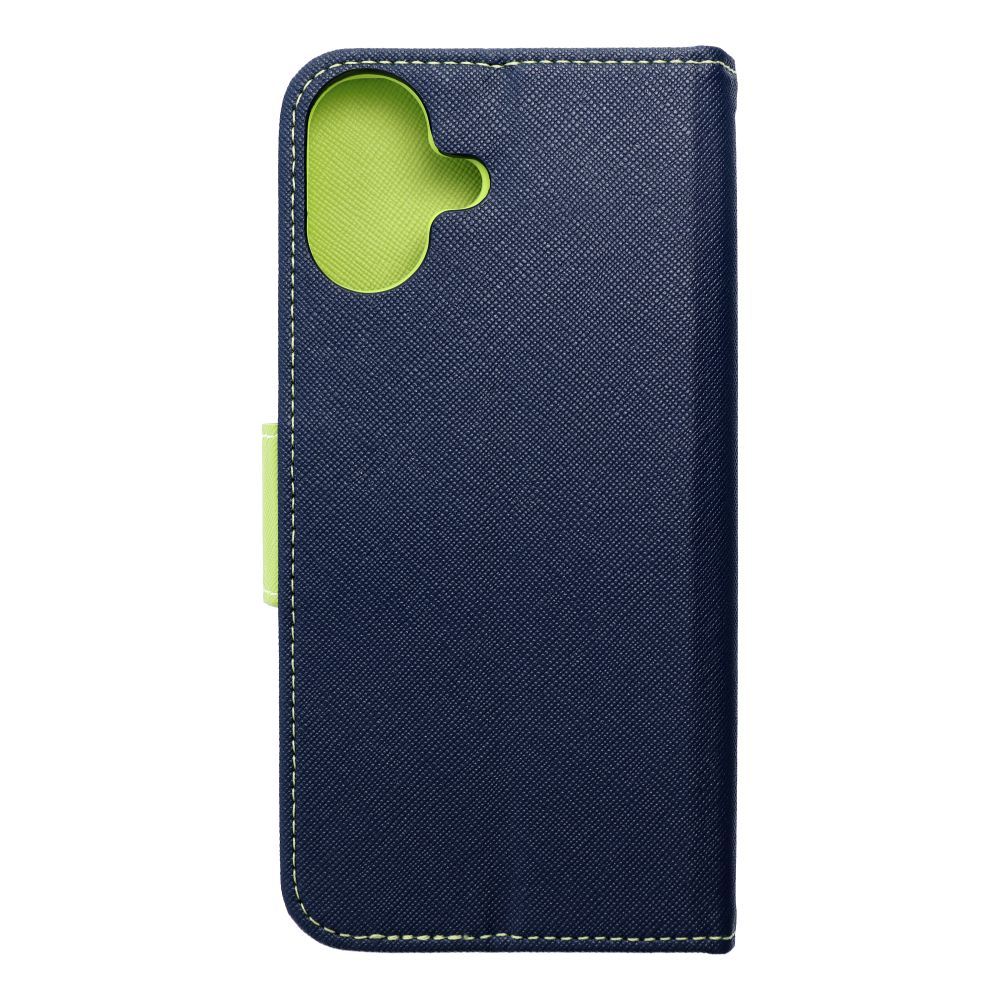 Pokrowiec Fancy Book granatowo-limonkowy Apple iPhone 16 Plus / 9 Pokrowiec Fancy Book granatowo-limonkowy Apple iPhone 16 Plus / 9