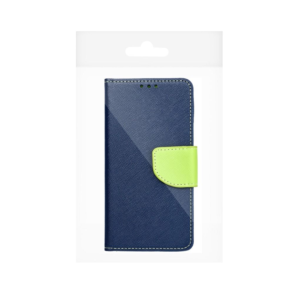 Etui zamykane z klapk i magnesem Fancy Book granatowo-limonkowy Apple iPhone SE 2022 / 9