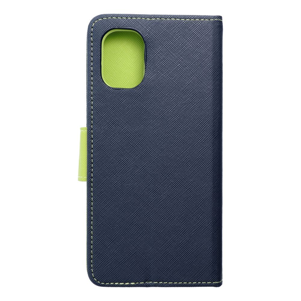 Pokrowiec Fancy Book granatowo-limonkowy Motorola Moto G55 5G / 9