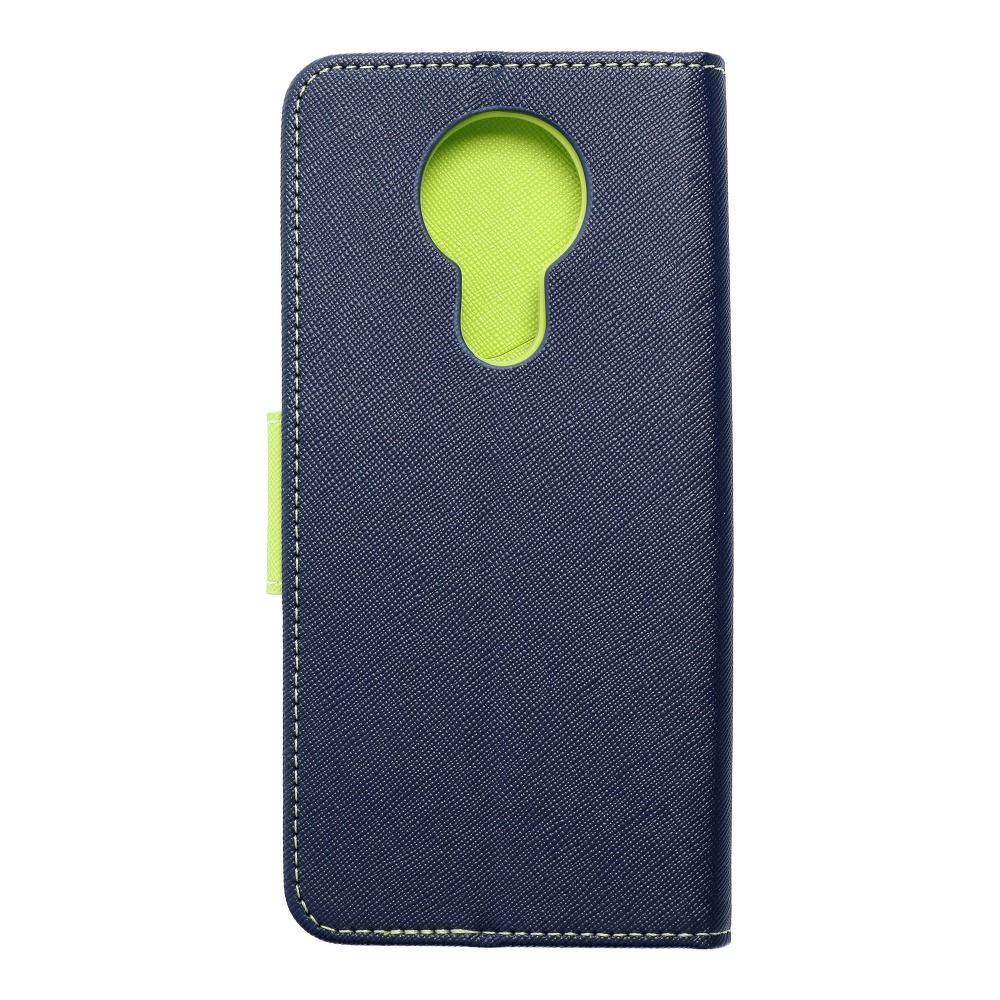 Etui zamykane z klapk i magnesem Fancy Book granatowo-limonkowy Nokia 3.4 / 2