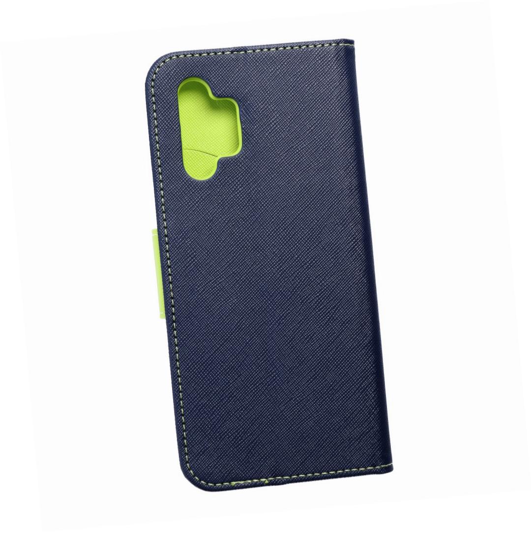 Etui zamykane z klapk� i magnesem Fancy Book granatowo-limonkowy Samsung A32 Lte