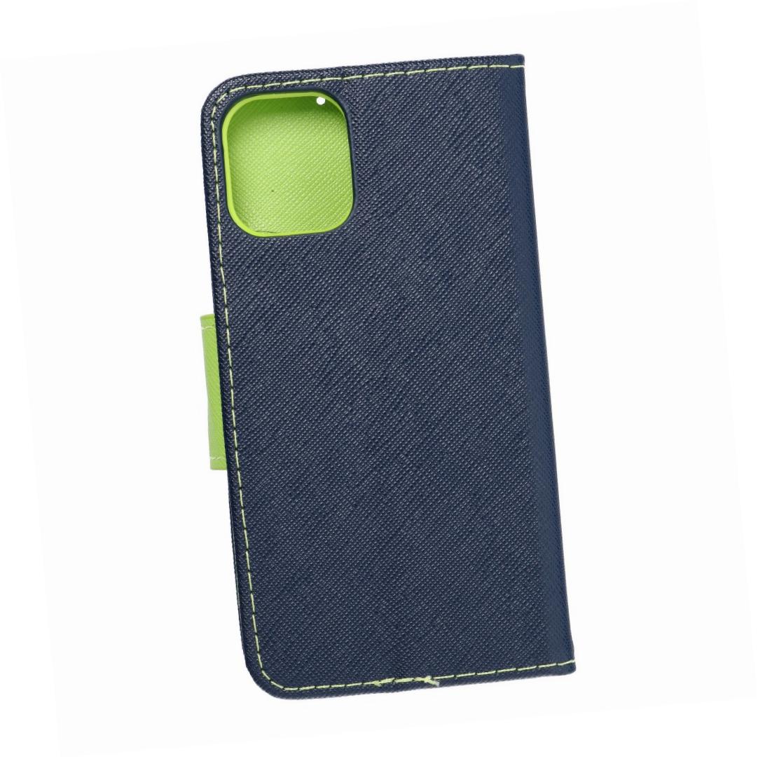Etui zamykane z klapk� i magnesem Fancy Book granatowo-limonkowy Apple iPhone 12 Mini