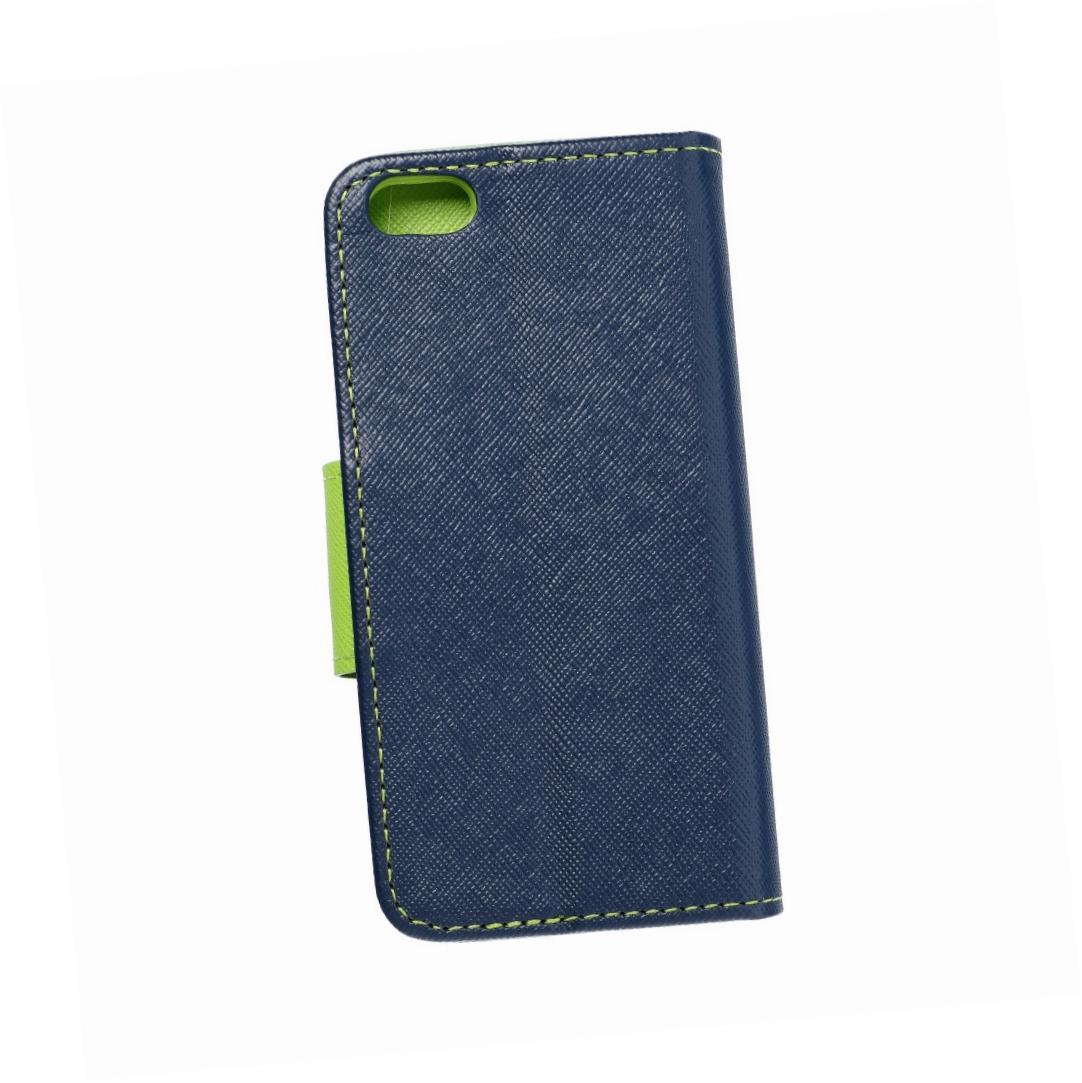 Etui zamykane z klapką i magnesem Fancy Book granatowo-limonkowy Apple iPhone 5SE Etui zamykane z klapką i magnesem Fancy Book granatowo-limonkowy Apple iPhone 5SE