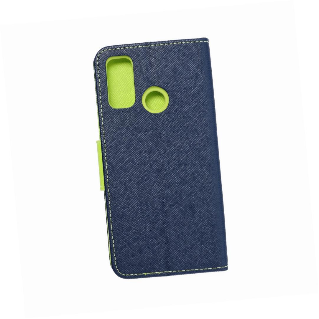 Etui zamykane z klapką i magnesem Fancy Book granatowo-limonkowy Huawei p Smart 2021 Etui zamykane z klapką i magnesem Fancy Book granatowo-limonkowy Huawei p Smart 2021