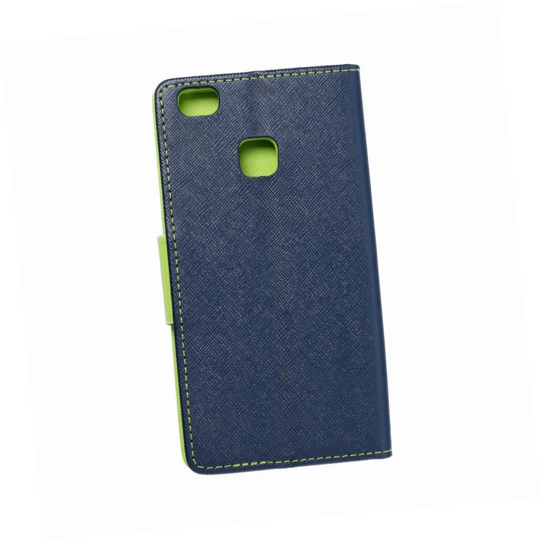 Etui zamykane z klapk� i magnesem Fancy Book granatowo-limonkowy Huawei P9 Lite