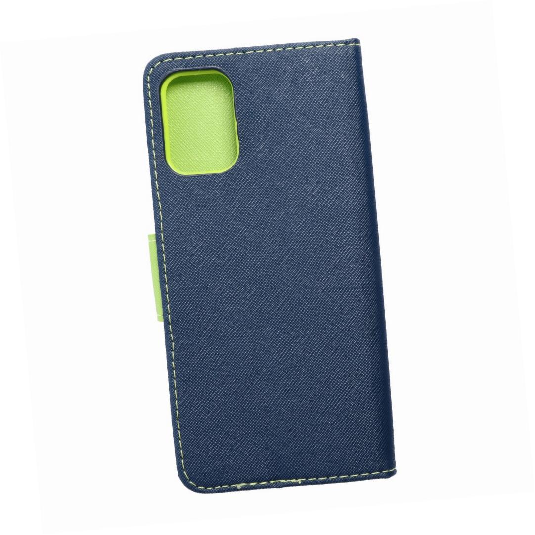 Etui zamykane z klapk� i magnesem Fancy Book granatowo-limonkowy LG K52