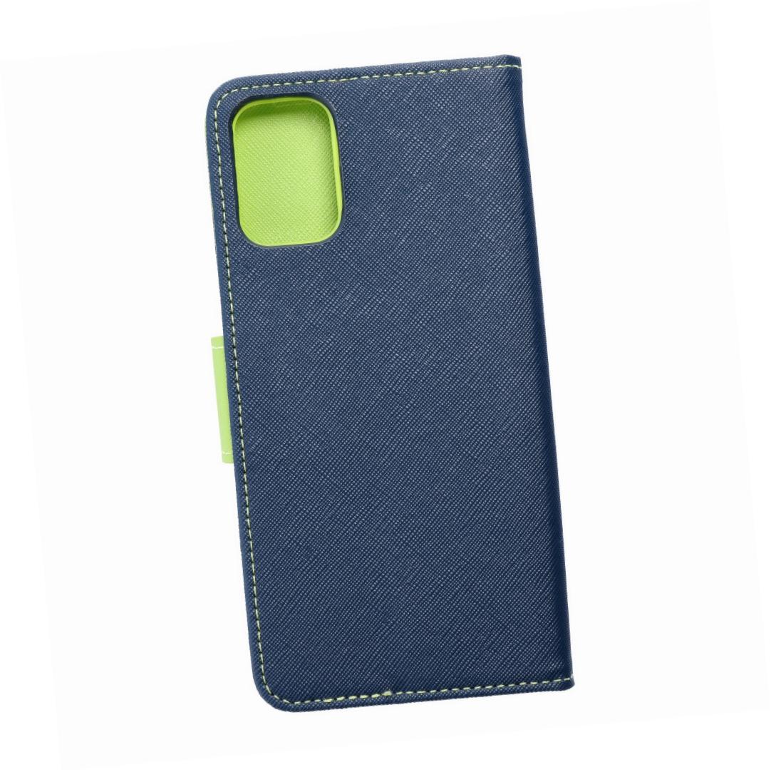 Etui zamykane z klapk� i magnesem Fancy Book granatowo-limonkowy LG K62